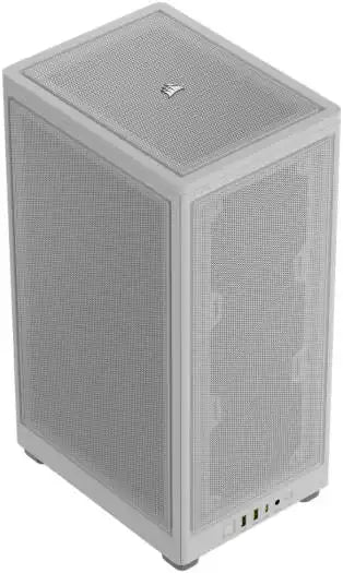 Corsair 2000D AIRFLOW Mini-ITX PC Case, Optimal Airflow Design, Mesh on All Sides, Up to 360mm Radiator & 8 Fans Support, White | CC-9011245-WW