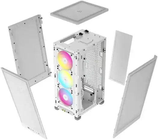 Corsair 2000D RGB AIRFLOW Mini-ITX PC Case, Optimal Airflow Design, All Side Steel Mesh Panels, White | CC-9011247-WW