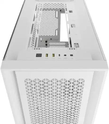Corsair 5000D Core Airflow Mid-Tower ATX PC Case, High-Airflow Front Panel, Tempered Glass Case Windows, 25mm Cable Routing, White | CC-9011262-WW