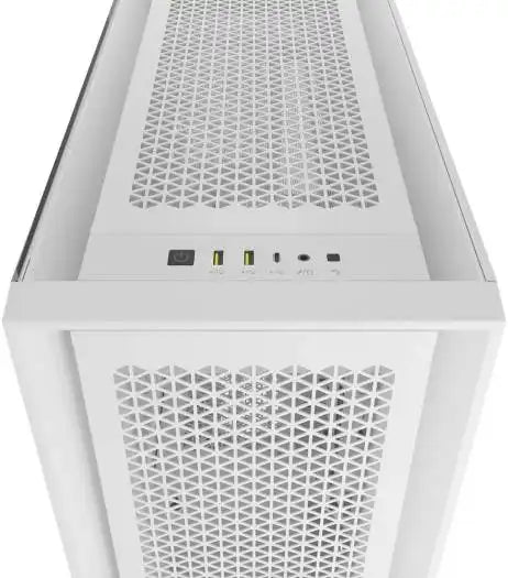 Corsair 5000D Core Airflow Mid-Tower ATX PC Case, High-Airflow Front Panel, Tempered Glass Case Windows, 25mm Cable Routing, White | CC-9011262-WW