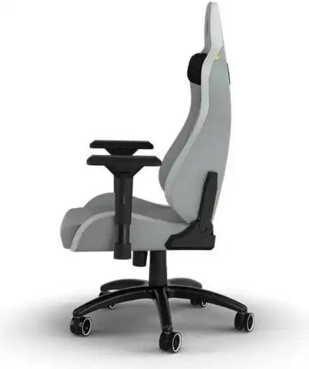 Corsair TC200 Leatherette Gaming Chair, 4D Armrests, 75mm Dual-Wheel Casters, Light Grey | CF-9010045-WW