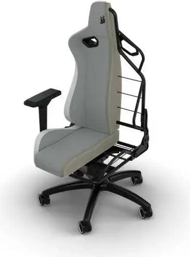 Corsair TC200 Fabric Gaming Chair, 4D Armrests, Grey/White | CF-9010048-WW