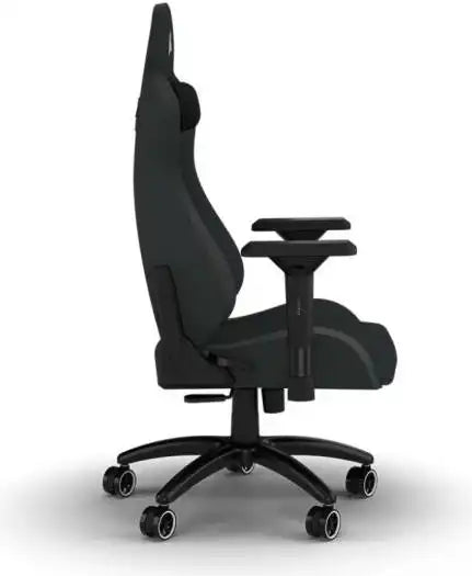 Corsair TC200 Fabric Gaming Chair, Soft Fabric Exterior, 4 Gas Lift  75mm Dual-Wheel Casters, Black | CF-9010049-WW