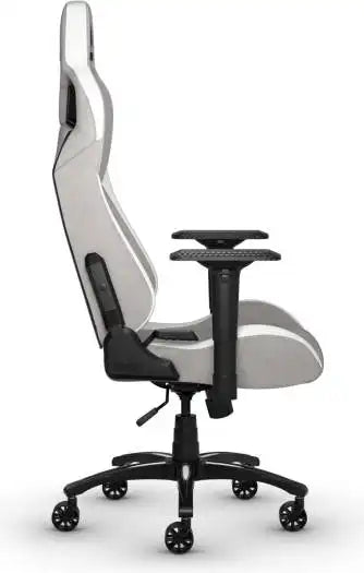 Corsair T3 RUSH Fabric Gaming Chair, 4D Armrest, Class 4 Gas Lift With 100mm Height Adjustment, Gray-White | CF-9010058-WW