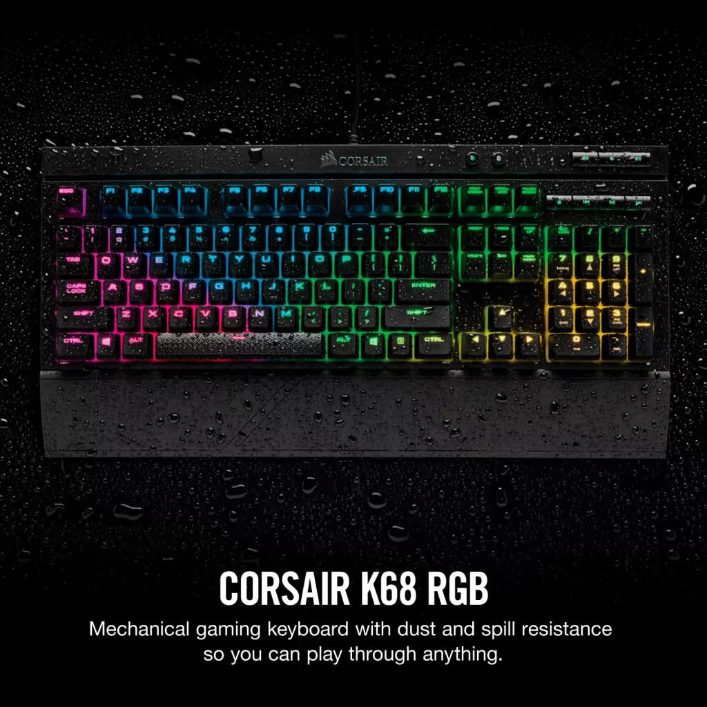 CORSAIR K68 RGB - CHERRY MX RED Gaming Keyboard