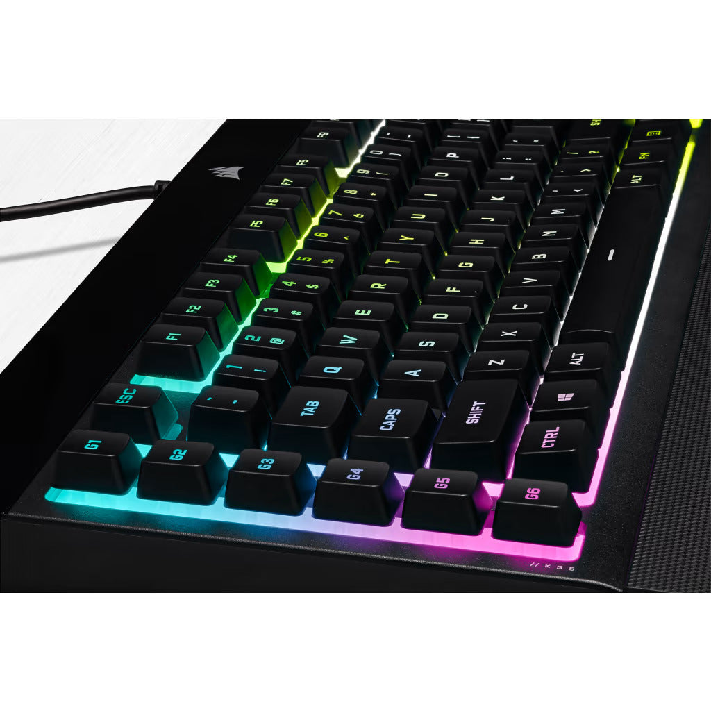 Corsair K55 PRO XT, RGB LED, Rubber Dome Gaming Keyboard