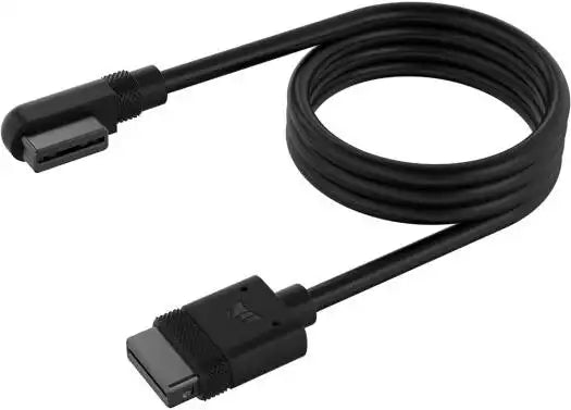 Corsair iCUE LINK Slim Cable - 600mm Straight/Slim 90°, Passes Digital Signal and Current up to 7 Amps, Black | CL-9011122-WW
