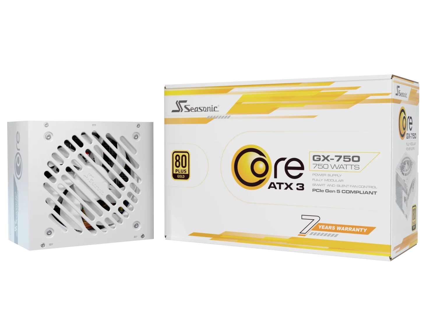 Seasonic CORE GX-750W White ATX 3.1 80+Gold Fully Modular Power Supply (Copy)
