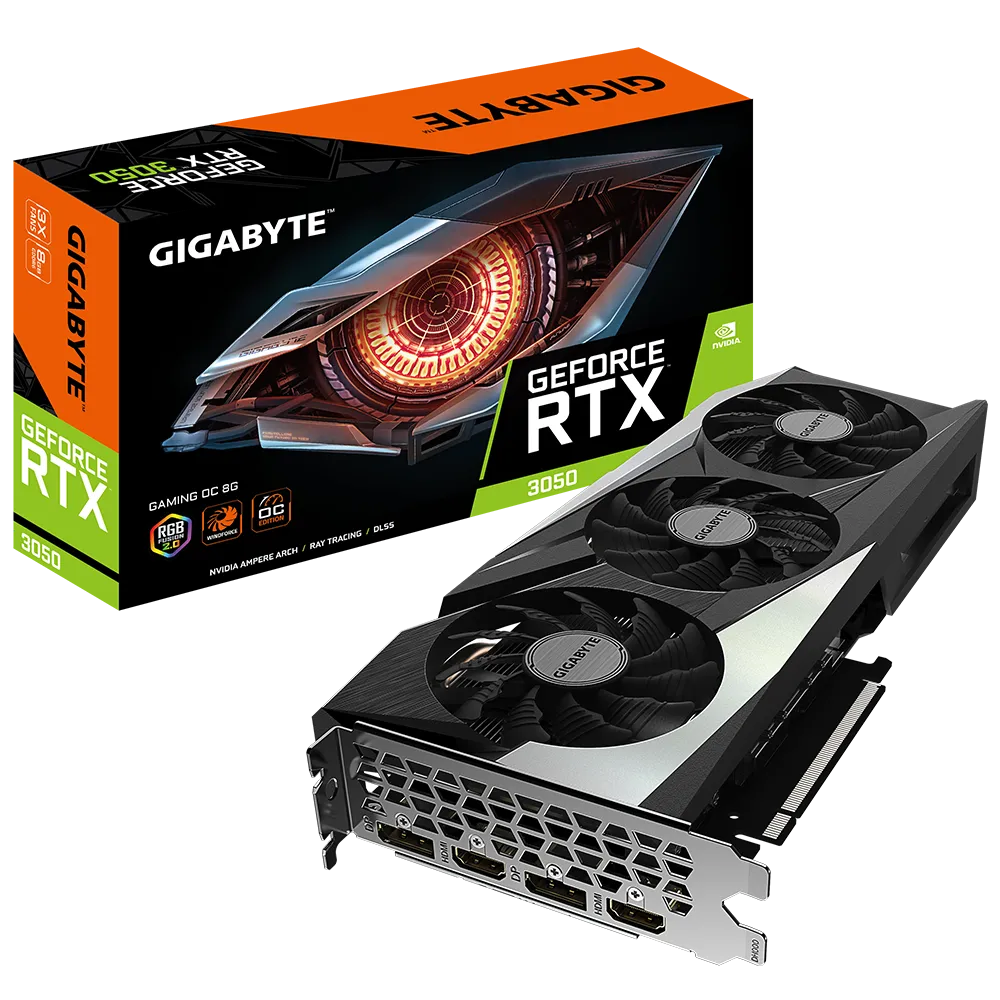 GIGABYTE GeForce RTX 3050 GAMING OC 8G Gaming Graphics Card | GV-N3050GAMINGOC-8GD |