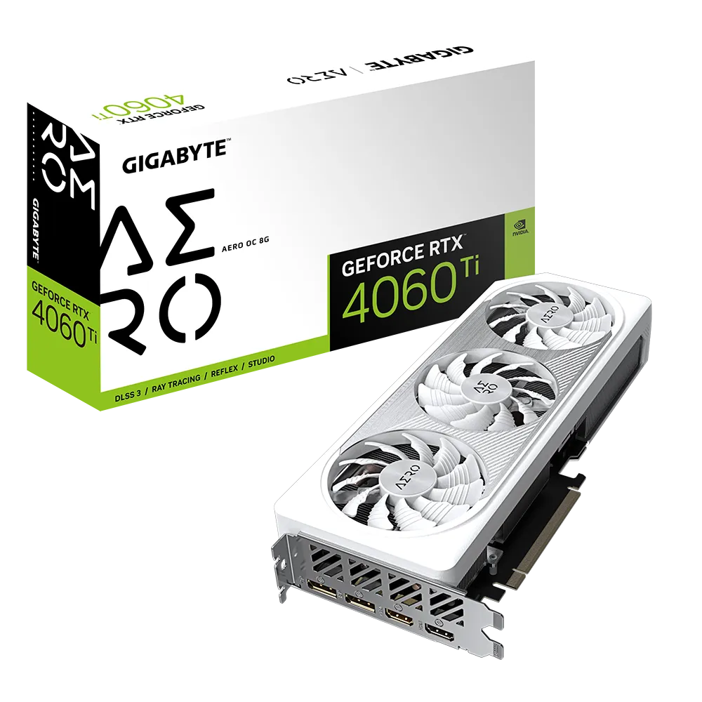 GIGABYTE GeForce RTX 4060 Ti AERO OC 8G Gaming Graphics Card | GV-N406TAEROOC-8GD |