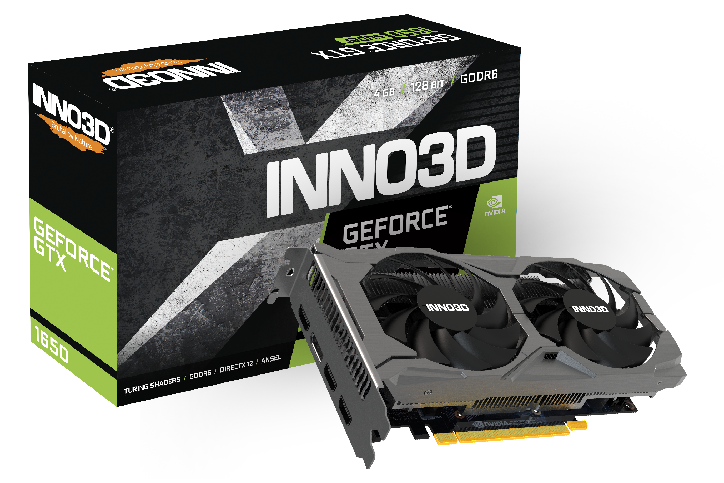 INNO3D  Geforce GTX 1650 GDDR6 Twin X2 Oc Graphics Card | N16502-04D6X-171330N
