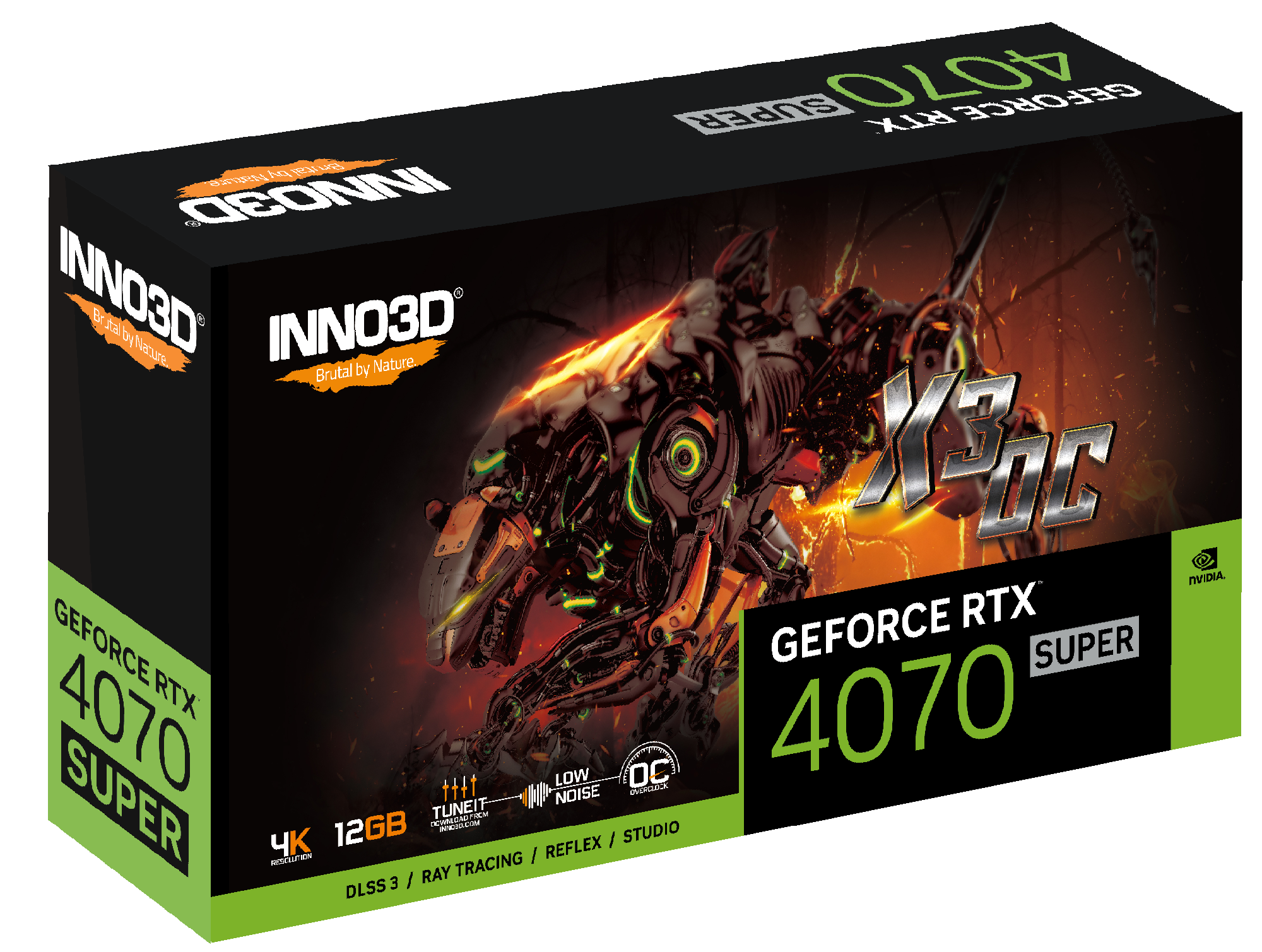 INNO3D GEFORCE RTX 4070 SUPER X3 OC 12GB GDDR6X Graphics Card | N407S3-126XX-186162L