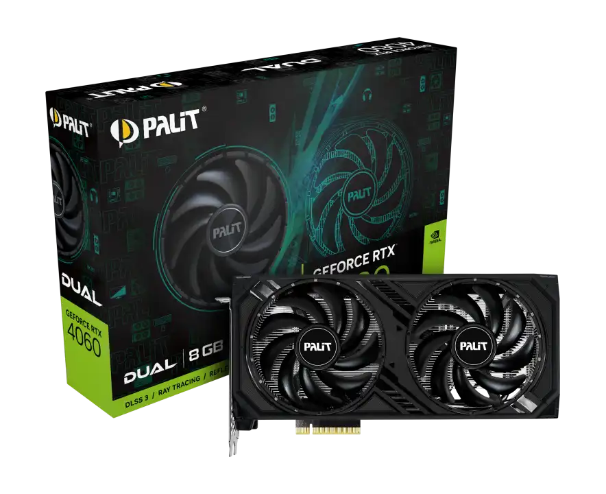 Palit GeForce RTX 4060 Dual Gaming Graphics Card | NE64060019P1-1070D |
