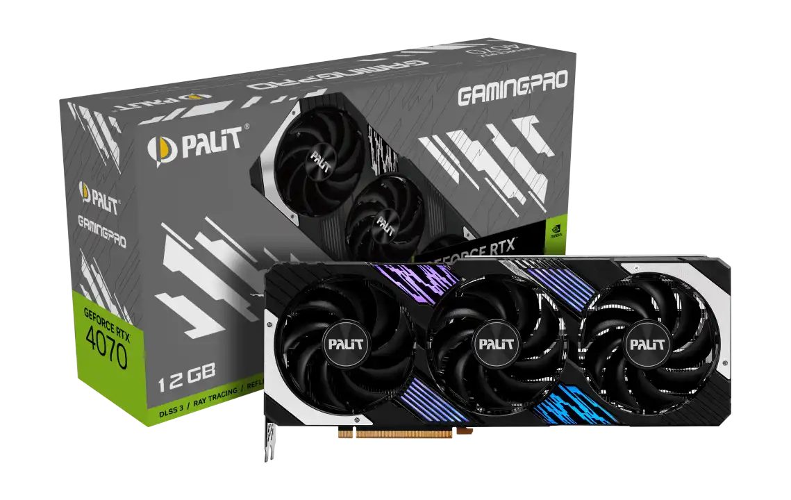 Palit GeForce RTX 4070 GamingPro Gaming Graphics Card | NED4070019K9-1043A |
