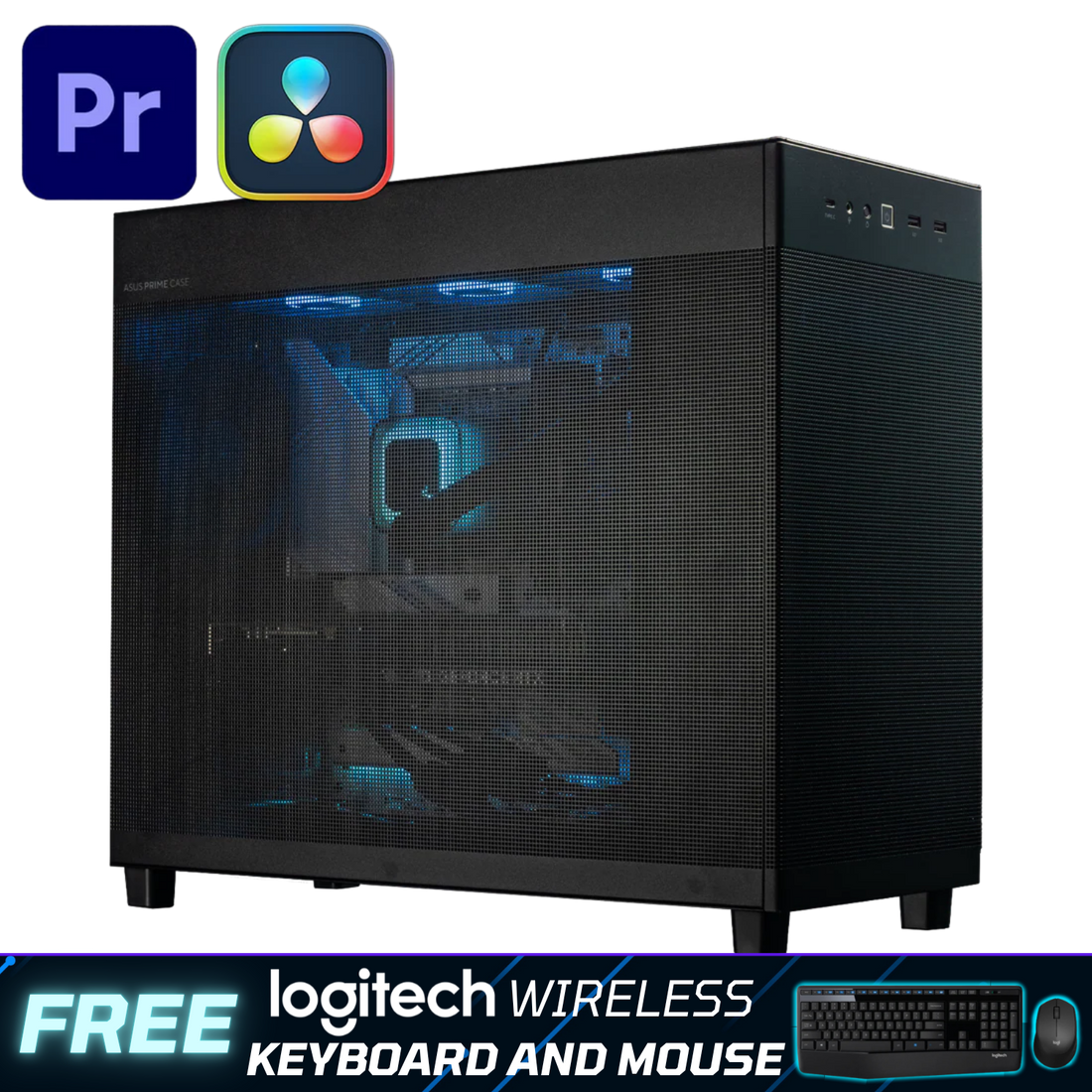 Video Editing Workstation for Adobe Premiere, DaVinci Resolve