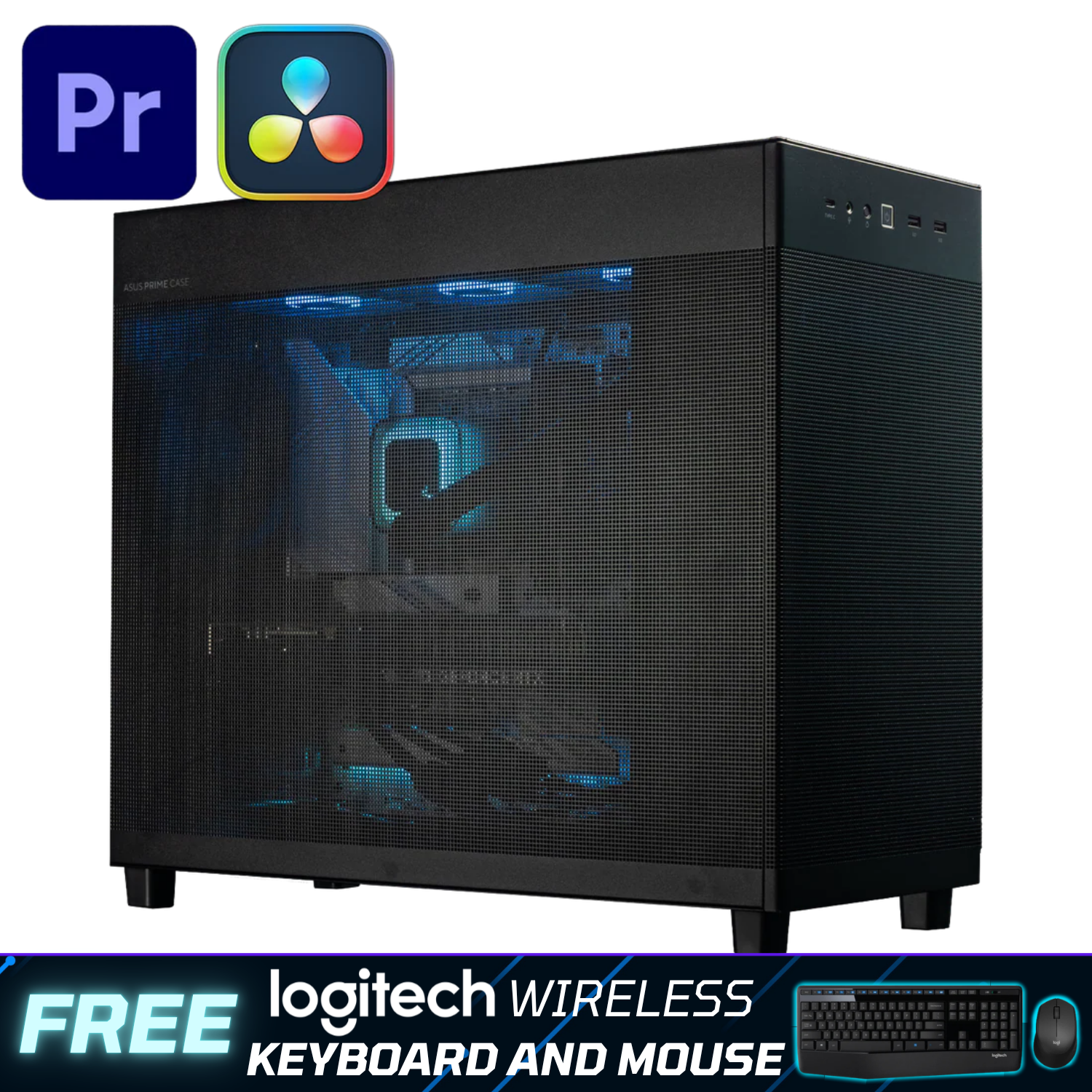 Video Editing Workstation for Adobe Premiere, DaVinci Resolve