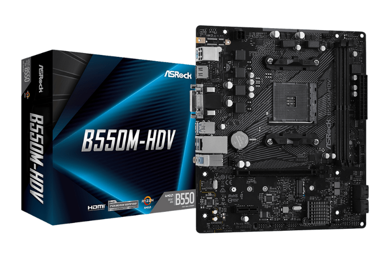 ASRock B550M - HDV Micro ATX Motherboard | 90 - MXBDJ0 - A0UAYZ -  - Vektra Computers LLC