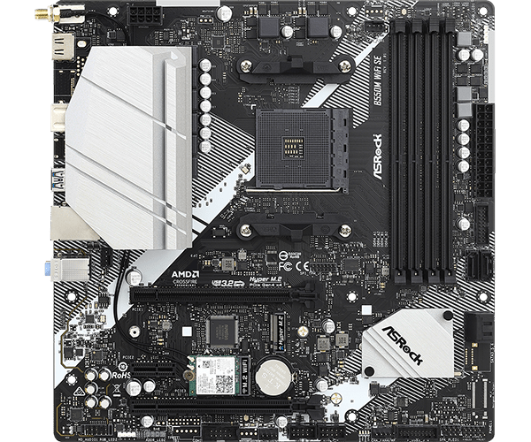 ASRock B550M WiFi SE AMD Socket AM4 Motherboard | 90 - MXBMZ0 - A0UAYZ - Vektra Computers LLC