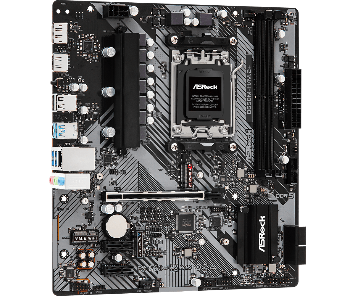 ASRock B650M-H/M.2+ AM5 Micro ATX Motherboard - 4710483930003 - Vektra Computers LLC