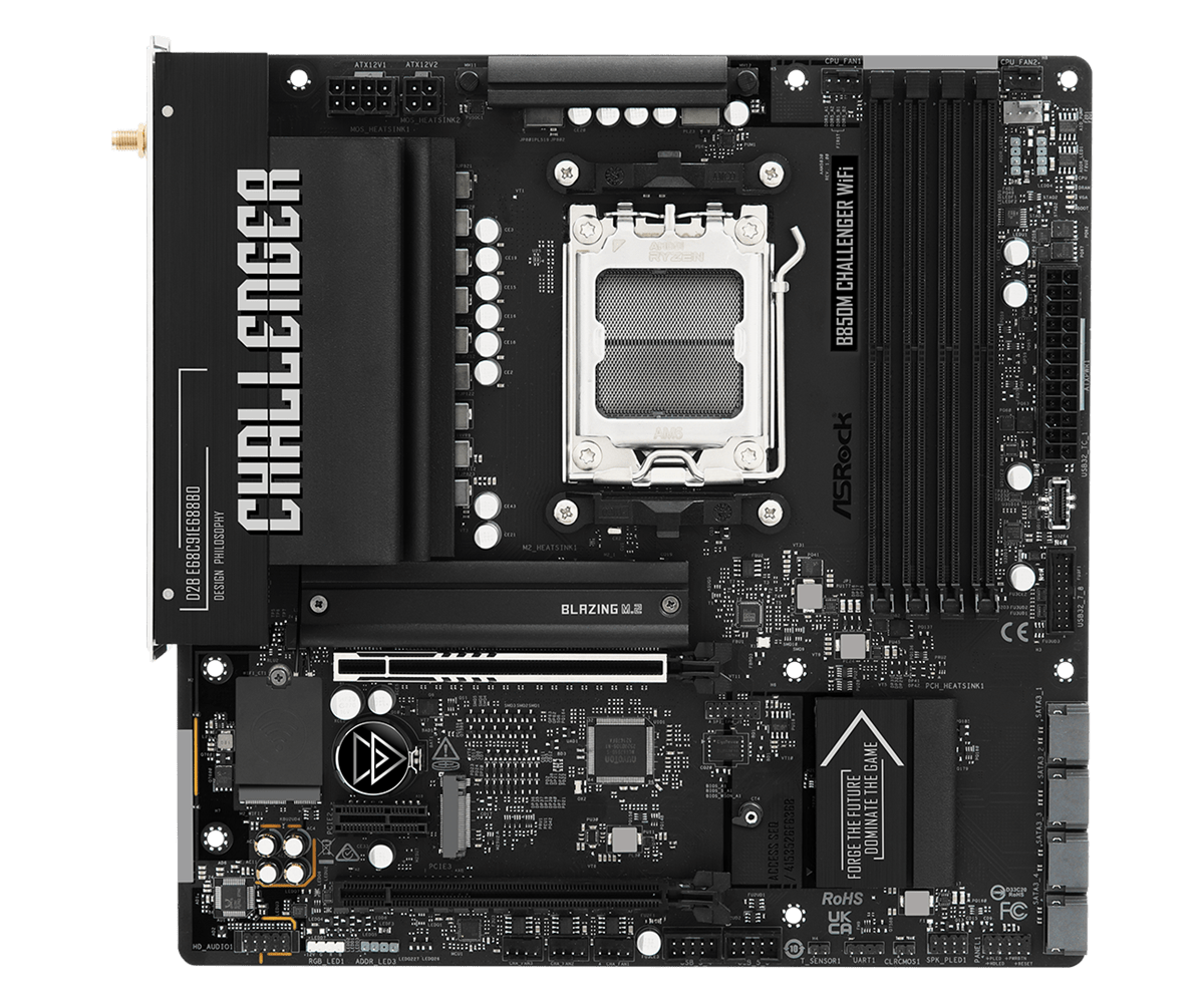 ASRock B850M Challenger WiFi AM5 Micro ATX Motherboard - 4711581494138 - Vektra Computers LLC