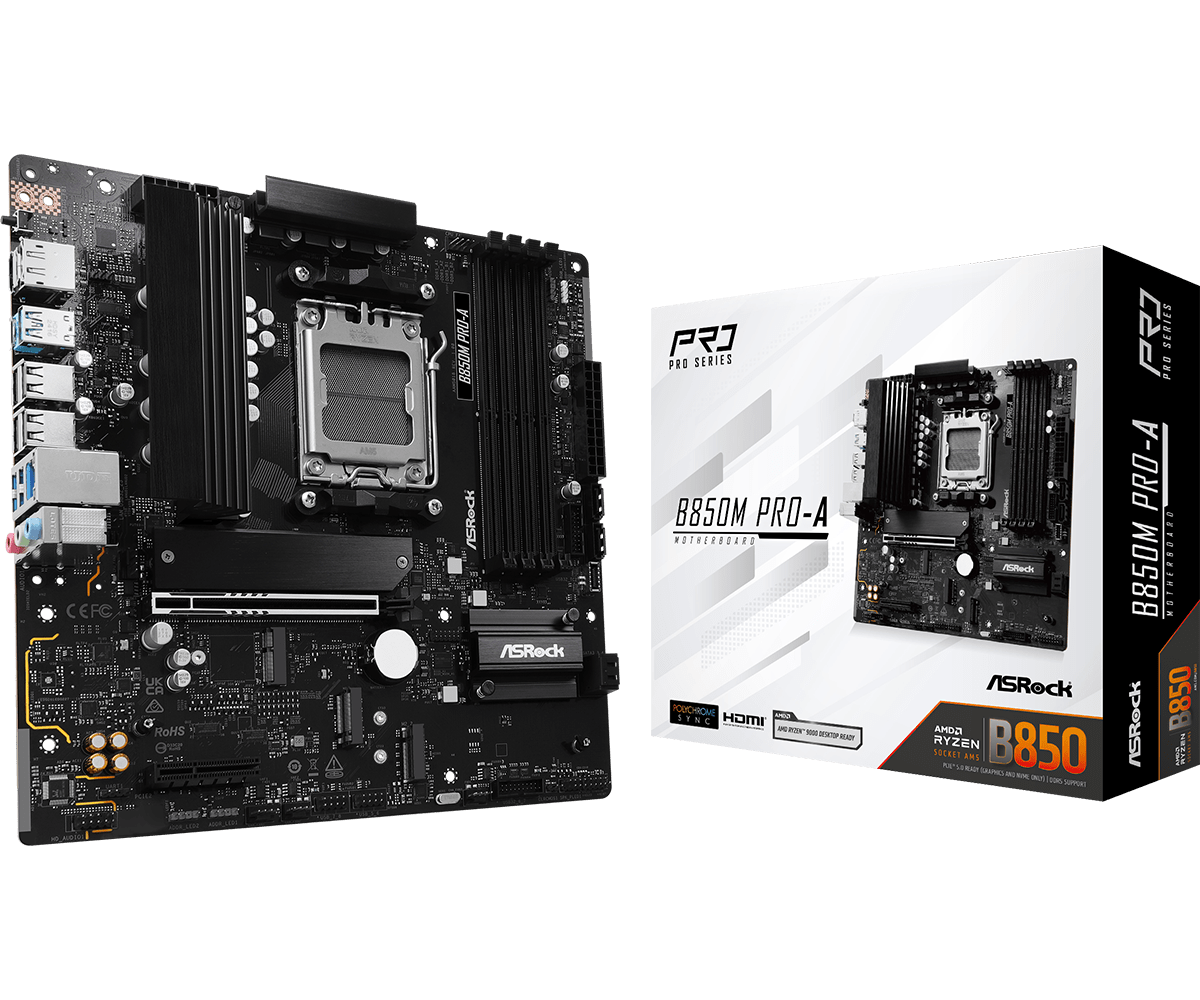 ASRock B850M Pro-A AM5 Micro ATX Motherboard - 4711581490390 - Vektra Computers LLC