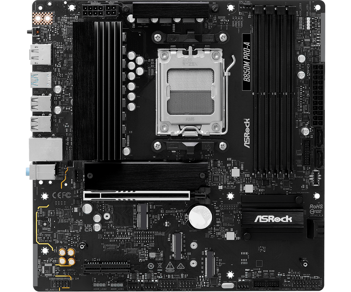 ASRock B850M Pro-A AM5 Micro ATX Motherboard - 4711581490390 - Vektra Computers LLC