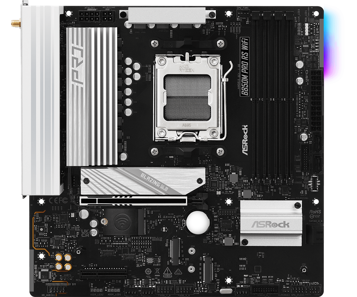 ASRock B850M Pro RS WiFi AM5 Micro ATX Motherboard - 4711581490352 - Vektra Computers LLC
