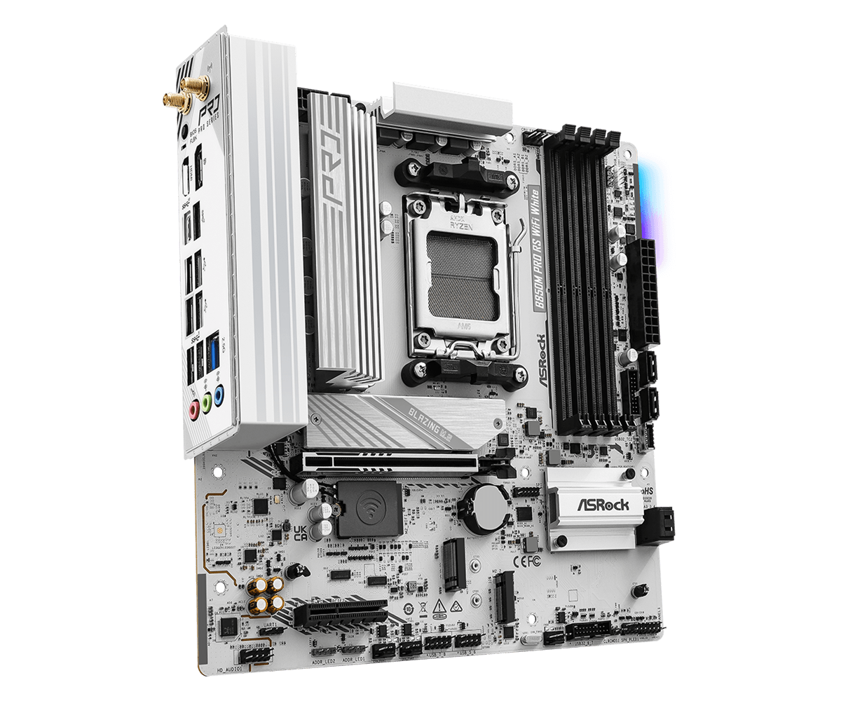 ASRock B850M Pro RS WiFi White AM5 Micro ATX Motherboard -  - Vektra Computers LLC