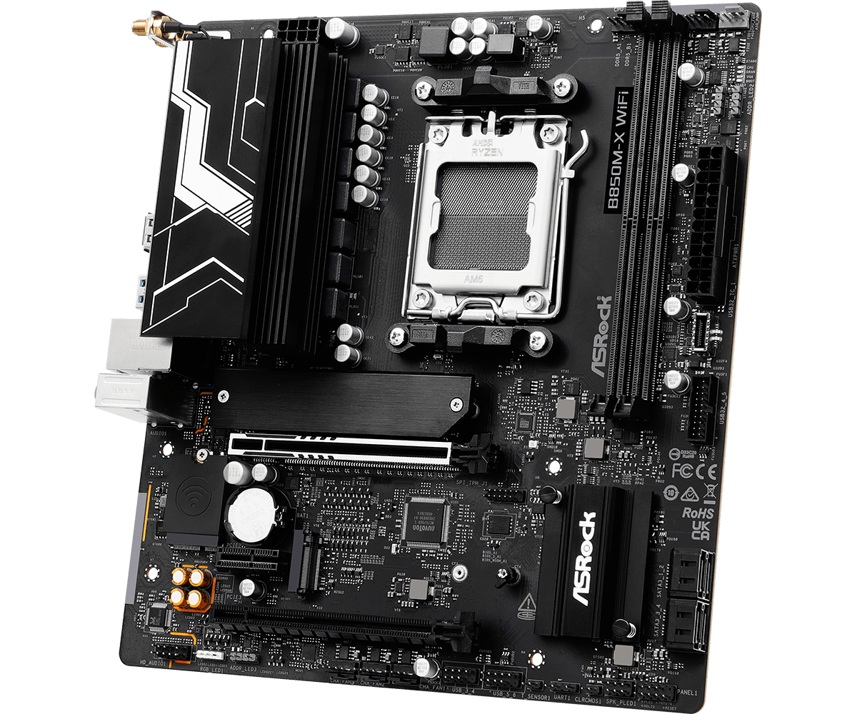 ASRock B850M-X WiFi R2.0 AM5 Micro ATX Motherboard -  - Vektra Computers LLC