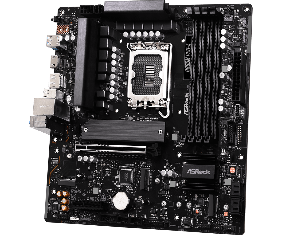 ASRock B860M Pro-A Intel B860 LGA1851 Micro ATX Motherboard - 4711581490291 - Vektra Computers LLC