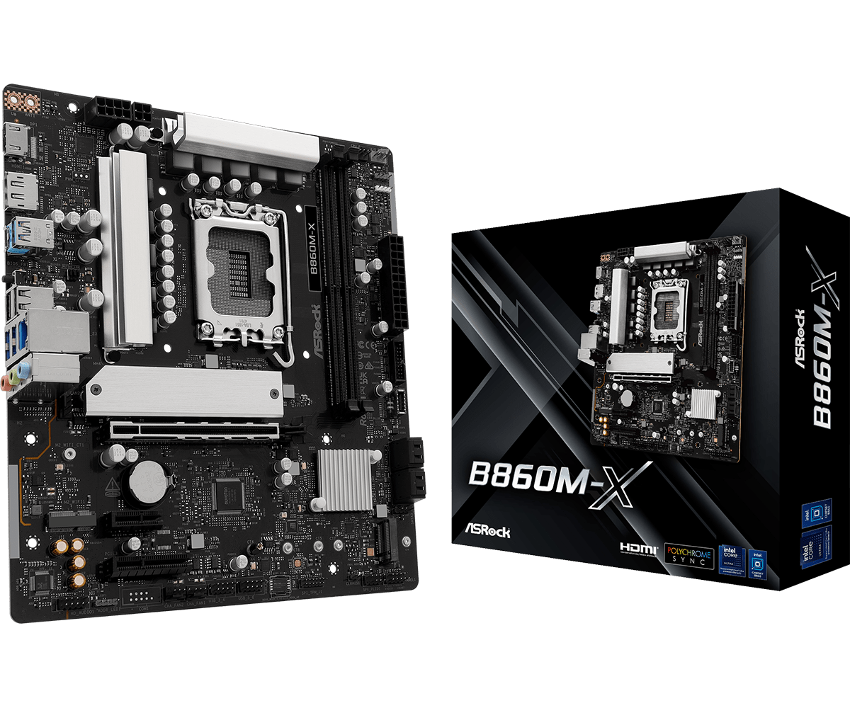 ASRock B860M - X LGA1851 Socket Motherboard | 90 - MXBRX0 - A0UAYZ - 4711581490406 - Vektra Computers LLC