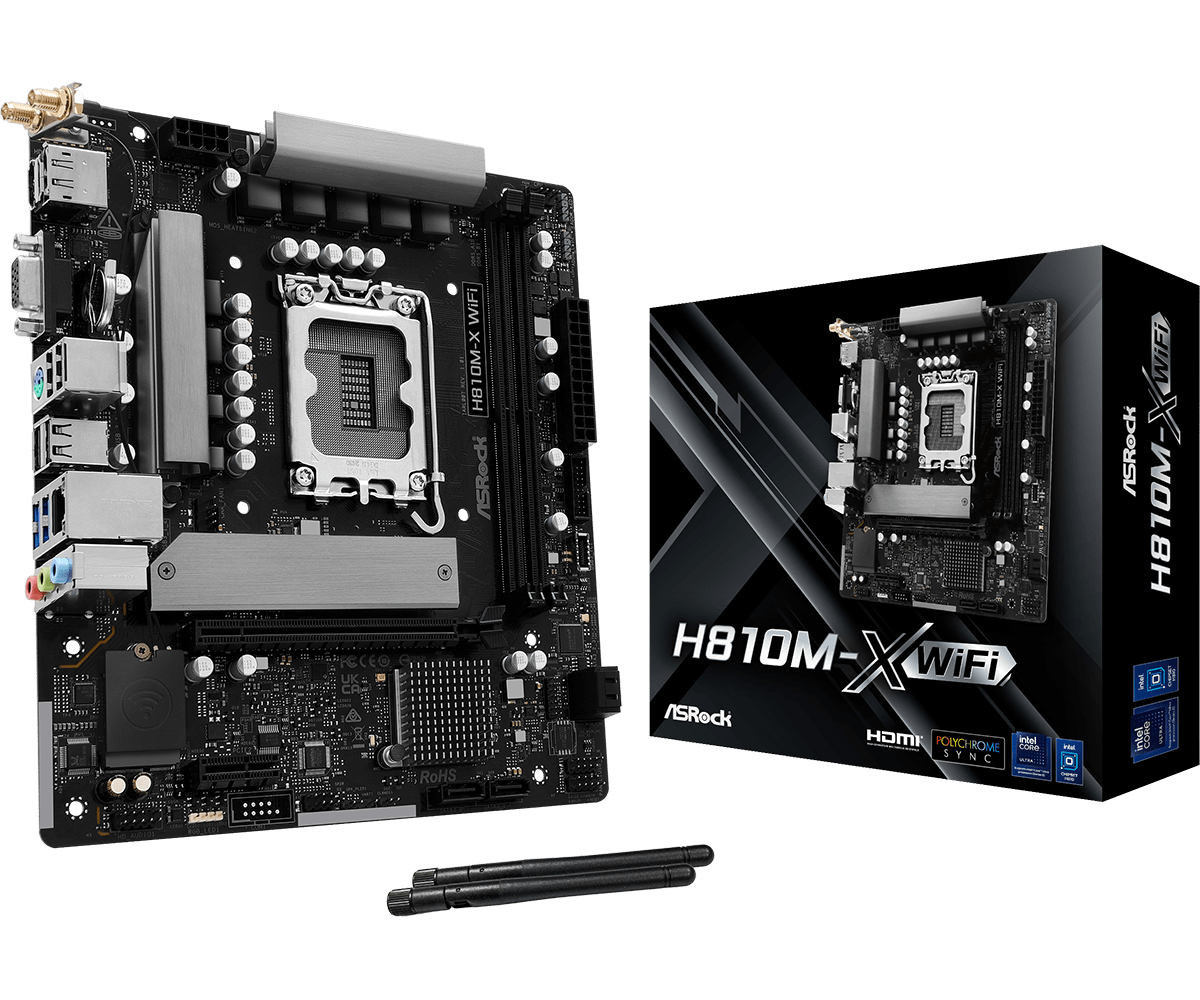 ASRock H810M - X WiFi Socket Motherboard | 90 - MXBS60 - A0UAYZ - Vektra Computers LLC