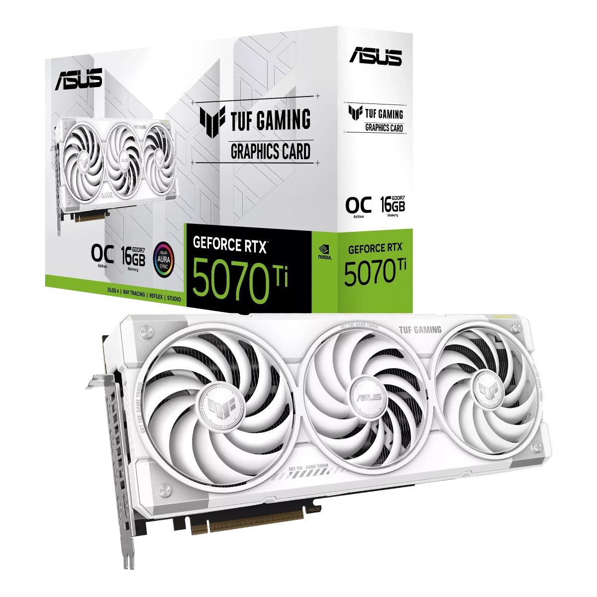ASUS GeForce RTX 5070Ti 16GB TUF Gaming White OC Edition Graphics Card -  - Vektra Computers LLC