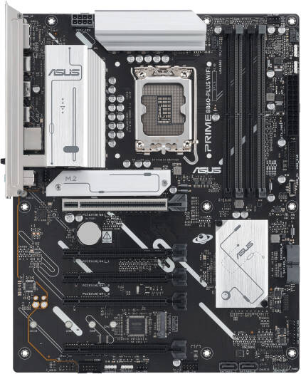 ASUS Prime B860 - Plus WiFi LGA 1851 ATX Motherboard, Intel B860 Chipset, 4x DIMM DDR5 Slots, Up to 256GB Max Memory, 5x PCIe x16 Slots, 2x M.2 Slots, WiFi & BT Connectivity | 90MB1K50 - M0EAY0 - 289 - Vektra Computers LLC