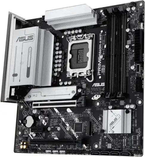 ASUS Prime B860M - A WiFi LGA 1851 Micro - ATX Motherboard, Intel B860 Chipset, 4x DIMM DDR5 Slots, Up to 256GB Max Memory, 1x PCIe 5.0 x16 SafeSlot, 2x M.2 Slots | 90MB1JY0 - M0EAY0 - 289 - Vektra Computers LLC