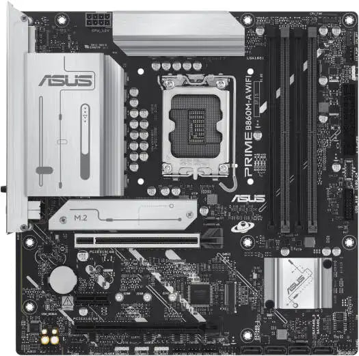 ASUS Prime B860M - A WiFi LGA 1851 Micro - ATX Motherboard, Intel B860 Chipset, 4x DIMM DDR5 Slots, Up to 256GB Max Memory, 1x PCIe 5.0 x16 SafeSlot, 2x M.2 Slots | 90MB1JY0 - M0EAY0 - 289 - Vektra Computers LLC