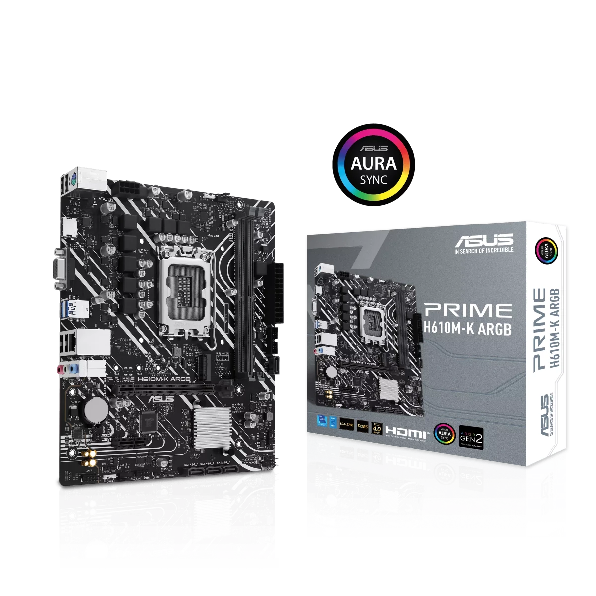 ASUS PRIME H610M - K ARGB | LGA1700 mATX Motherboard -  - Vektra Computers LLC