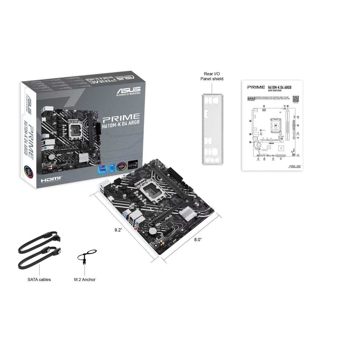 ASUS PRIME H610M - K D4 ARGB | LGA1700 mATX Motherboard -  - Vektra Computers LLC