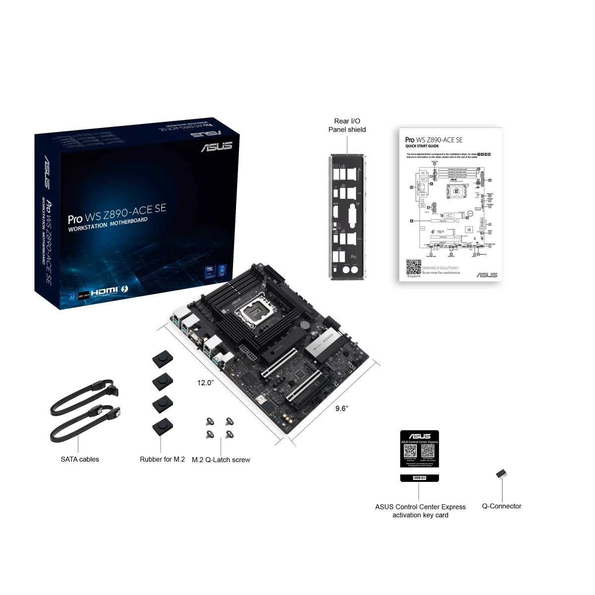 ASUS PRO WS Z890 - ACE SE | Core Ultra 2 ATX Motherboard -  - Vektra Computers LLC