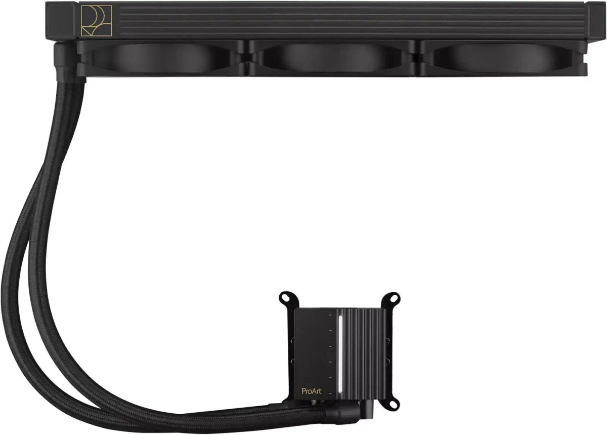 ASUS ProArt LC 360 CPU Liquid Cooler, 360mm Radiator Length, 3x 120mm Alphacool Apex Stealth Metal Fans, 3000 RPM Fan Speed, 68.99 CFM Airflow, Copper CPU Plate, Black | 90RC0120 - M0UAY0 - 4711387583616 - Vektra Computers LLC