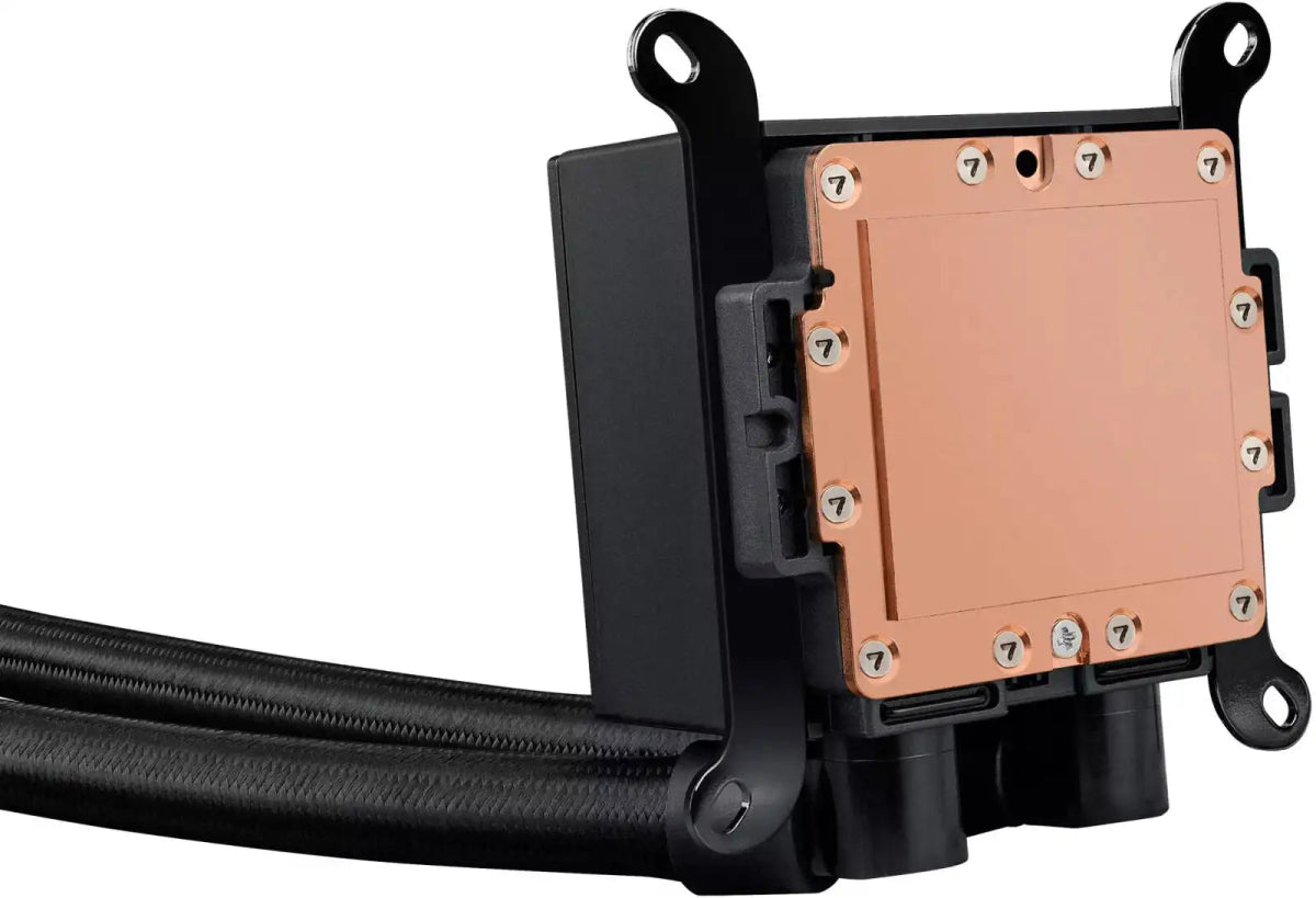 ASUS ProArt LC 420 CPU Liquid Cooler, 420mm Radiator Length, 3x Noctua NF - A14 IndustrialPPC 2000 PWM 140mm Fans, 2000 RPM Fan Speed, 107 CFM Airflow, Copper CPU Plate, Black | 90RC00N0 - M0UAY0 - 4711387367629 - Vektra Computers LLC