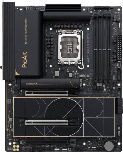 ASUS ProArt Z890 - Creator WiFi LGA 1851 ATX Motherboard, Intel Z890 Chipset, 4x DIMM DDR5 Slots, Up to 256GB Max Memory, 2x PCIe 5.0 x16 & 1x PCIe 4.0 x16, 5x M.2 Slots, WiFi & BT | 90MB1JD0 - M0EAY0 - 289 - Vektra Computers LLC