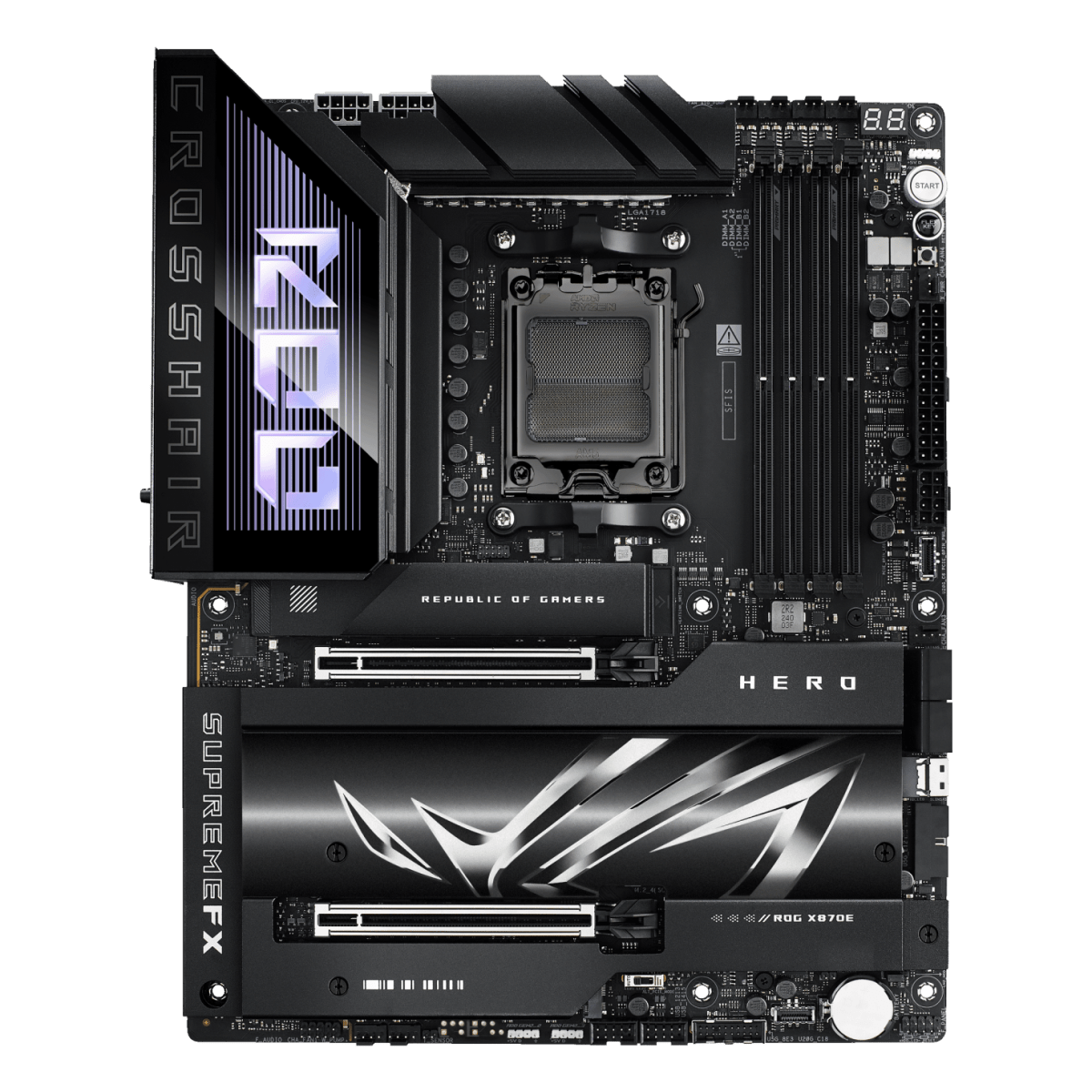 ASUS ROG CROSSHAIR HERO X870E | AM5 ATX Motherboard -  - Vektra Computers LLC