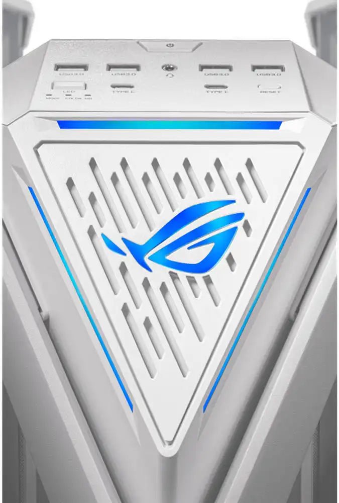 ASUS ROG Hyperion GR701 E - ATX PC Case, Tempered Glass Side Panels, Up to 420mm Dual Radiator, 4*140mm Fans, Metal GPU Holder, Compnent Storage, ARGB Fan Hub, 60W Fast Charging, White | 90DC00F3 - B39000 - 4711387173244 - Vektra Computers LLC