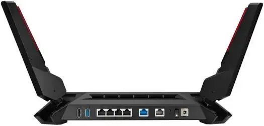 ASUS ROG Rapture GT - AX6000 WiFi 6 Gaming Router, 6000 Mbps, 2.5G Ports, WAN Aggregation, Game Acceleration, AiMesh, Black | 90IG0780 - MU9B00 - Vektra Computers LLC