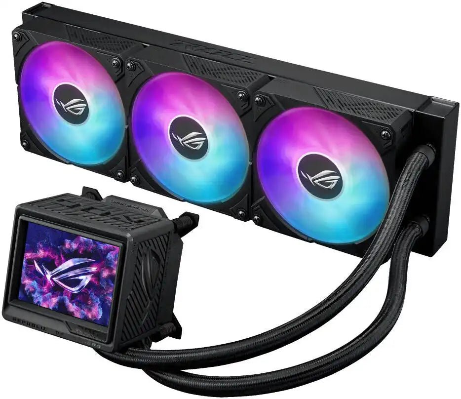 ASUS ROG Ryujin III 360 aRGB Extreme Liquid CPU Cooler, 360mm Radiator, 120mm ROG Magnetic Daisy - Chainable Fan, 89.73 CFM Airflow, 2800 RPM Speed, 3.5