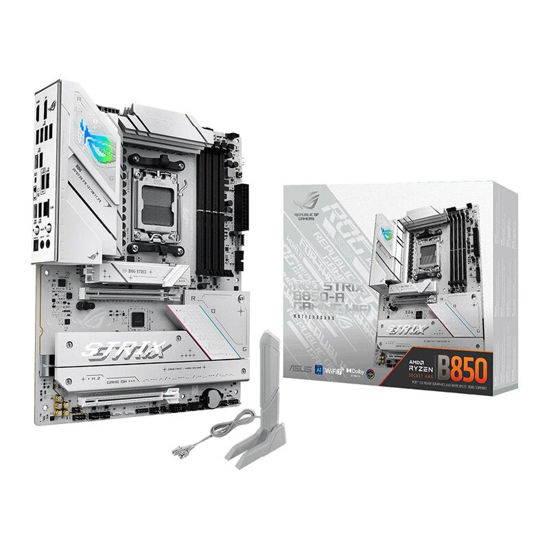 ASUS ROG STRIX B850 - A GAMING WiFi AM5 DDR5 ATX Motherboard - White | 90MB1J50 - M0EAY0 - Vektra Computers LLC