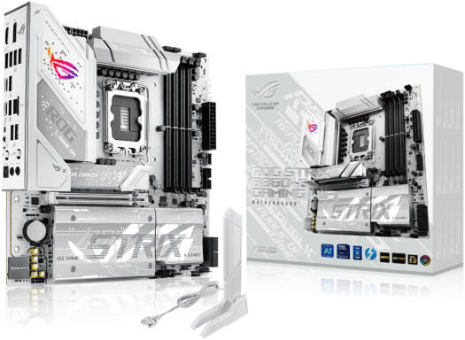 ASUS ROG Strix B860 - G WiFi LGA 1851 Micro - ATX Motherboard, Intel B860 Chipset, 4x DIMM DDR5 Slots, Up to 256GB Max Memory, 1x PCIe 5.0 x16 SafeSlot, 4x M.2 Slots, WiFi & BT, White | 90MB1JF0 - M0EAY0 - 289 - Vektra Computers LLC