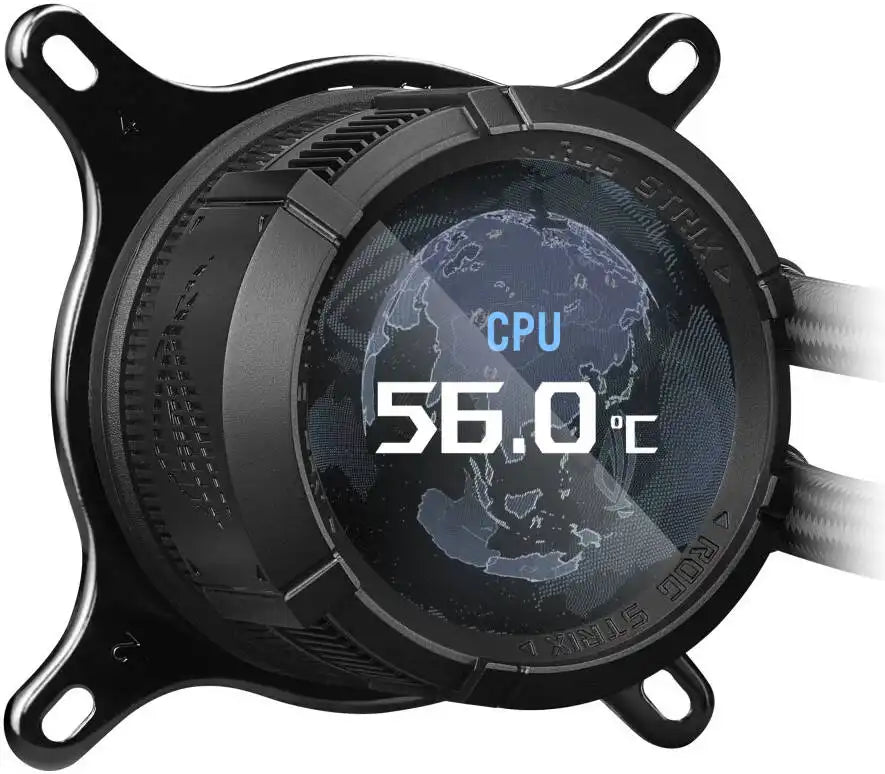 ASUS ROG Strix LC III 360 ARGB LCD CPU Liquid Cooling, 360mm Radiator, 3x ROG STRIX AF - 12S ARGB 120mm Fans, 2200 RPM Fan Speed, 70.38 CFM Air Flow, 360° Rotating ROG Logo, Black | 90RC00W1 - M0UAY0 - 4711387579671 - Vektra Computers LLC