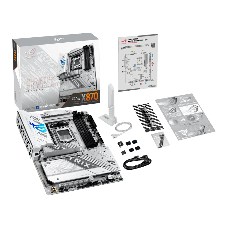 ASUS ROG STRIX X870 - A GAMING WIFI AMD AM5 ATX Motherboard - White | 90MB1IF0 - M0EAY0 - Vektra Computers LLC